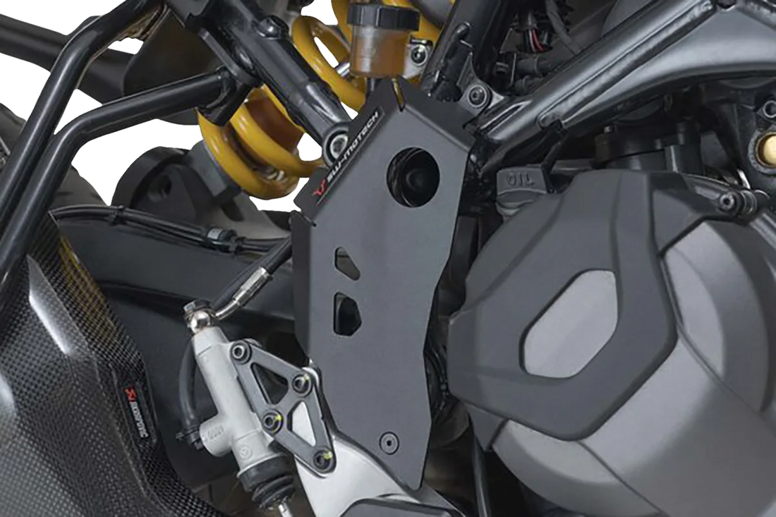SW-MOTECH Heel Guard - Black - Ducati SCT.22.995.10001/B - Side View