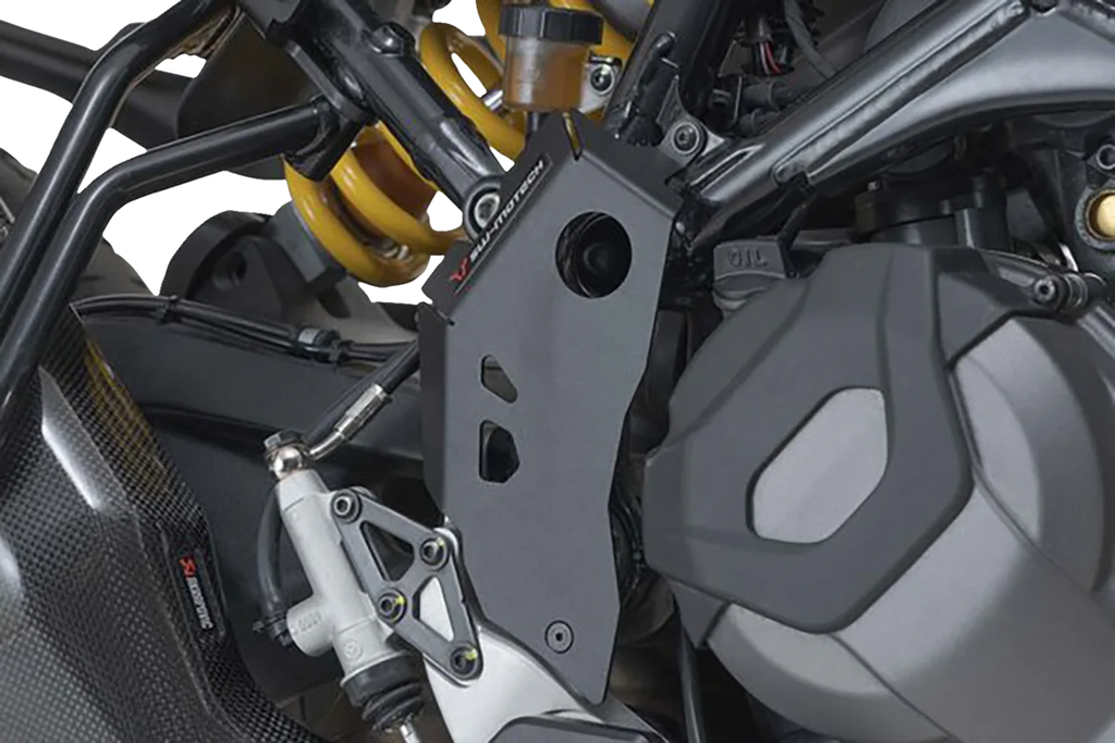 SW-MOTECH Heel Guard - Black - Ducati SCT.22.995.10001/B - Side View