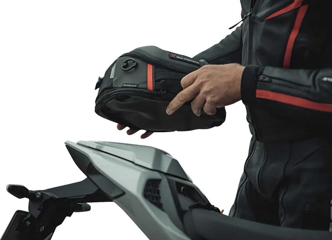 SW-MOTECH PRO Roadpack Tail Bag - 8 to 14 Liter - Black/Anthracite BC.HTA.00.307.30000 - Back View