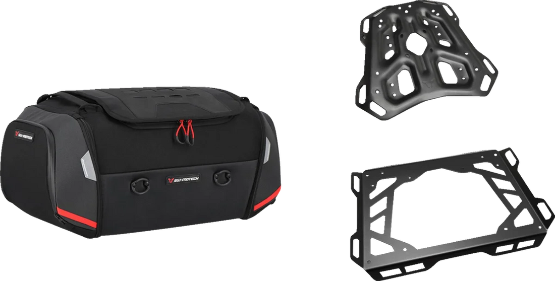 SW-MOTECH Rackpack Tail Bag System - Black - Aprilia Tuareg 660 '22-'24 GPT.13.849.30000 - Installation View