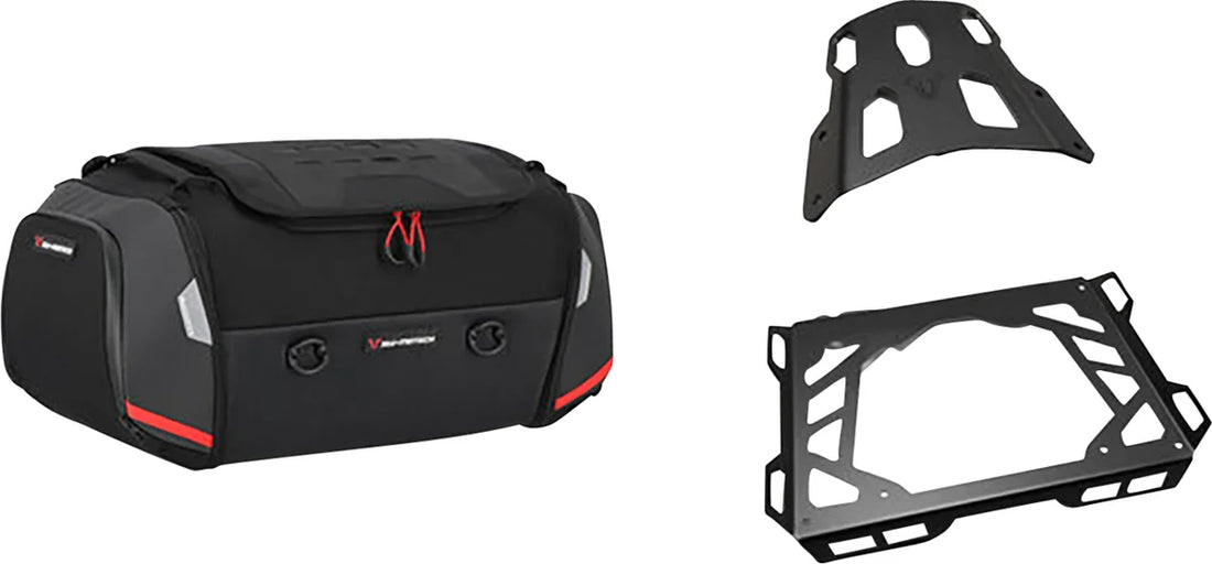 SW-MOTECH Rackpack Tail Bag System - Black - Honda CB500/CBR500 '18-'24 GPT.01.924.30000 - Installation View