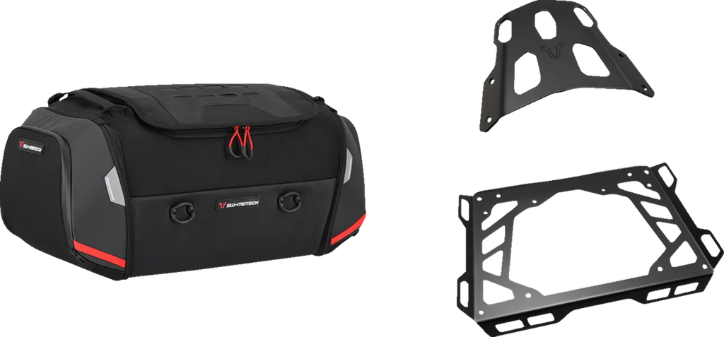 SW-MOTECH Rackpack Tail Bag System - Black - Honda NC750 '16-'20 GPT.01.699.30001 - Side View