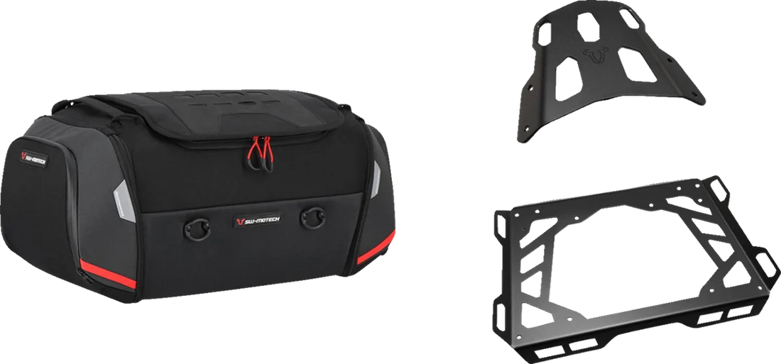 SW-MOTECH Rackpack Tail Bag System - Black - KTM Adventure 390 '20-'24 GPT.04.958.30000 - Back View