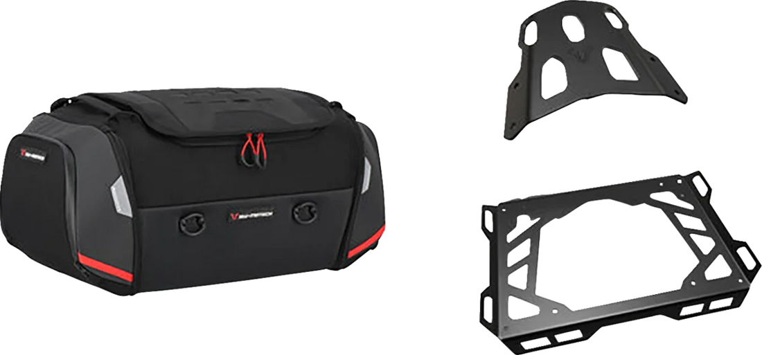 SW-MOTECH Rackpack Tail Bag System - Black - Kawasaki Z900 '17-'24 GPT.08.868.30000 - Side View