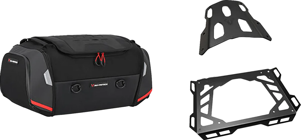 SW-MOTECH Rackpack Tail Bag System - Black - Kawasaki Z900 '17-'24 GPT.08.868.30000 - Side View
