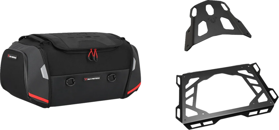 SW-MOTECH Rackpack Tail Bag System - Black - Kawasaki ZX-14 ZZR1400 '06-'14 GPT.08.161.30000 - Side View