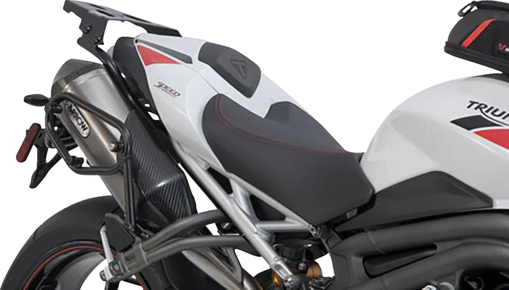 SW-MOTECH Rackpack Tail Bag System - Black - Triumph Speed Triple 1050 '18-'20 GPT.11.901.30000 - Side View