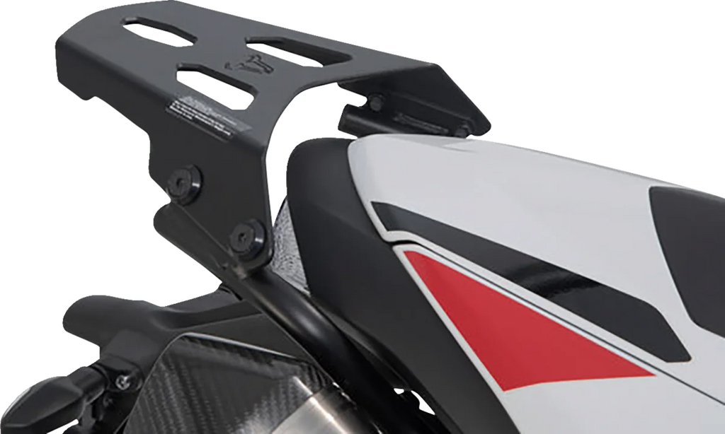SW-MOTECH Rackpack Tail Bag System - Black - Triumph Speed Triple 1050 '18-'20 GPT.11.901.30000 - Back View