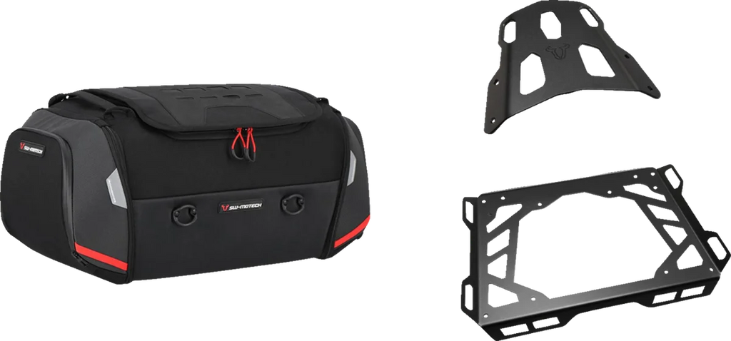 SW-MOTECH Rackpack Tail Bag System - Black - Yamaha MT-10 '18-'21 GPT.06.564.30000 - Back View