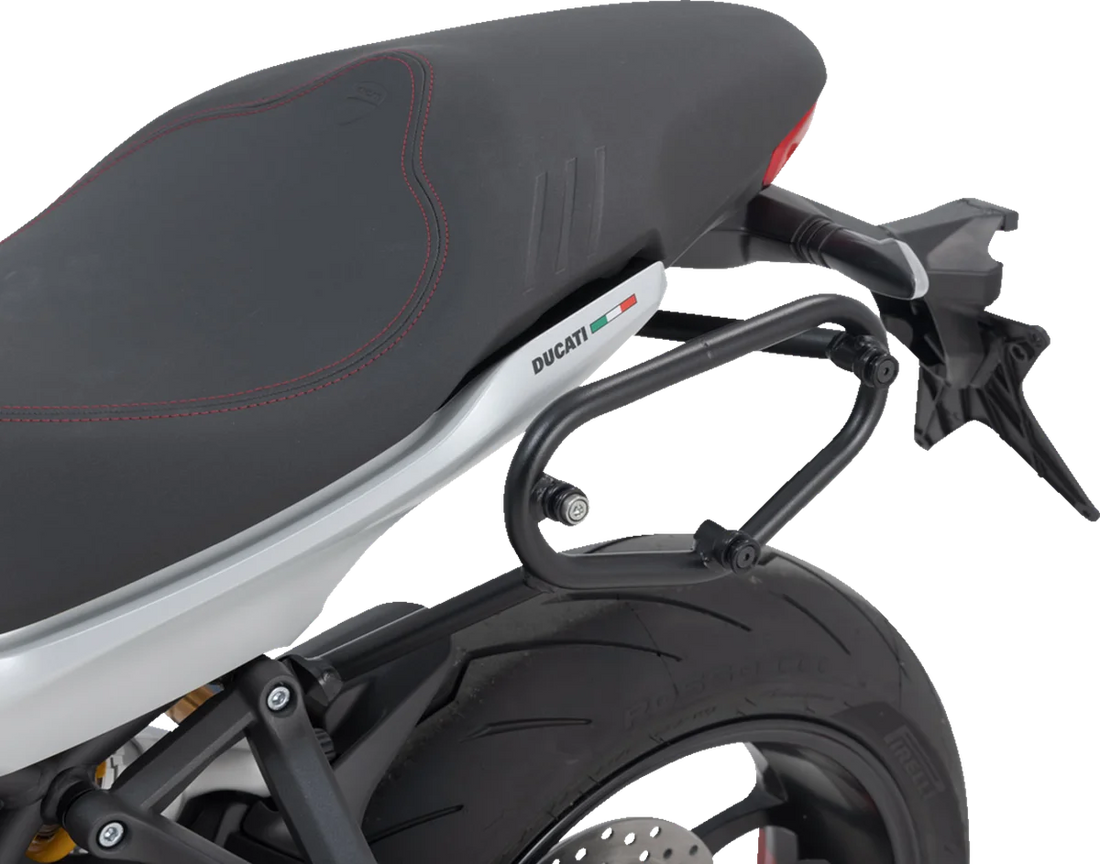 SW-MOTECH SLC Side Carrier - Left - Ducati HTA.22.885.10001 - Installation View