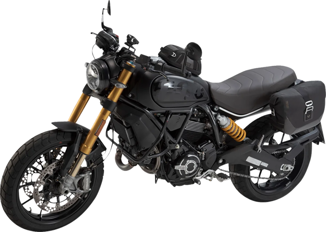 SW-MOTECH SLC Side Carrier - Left - Scrambler - 1100 Pro HTA.22.961.10000 - Installation View