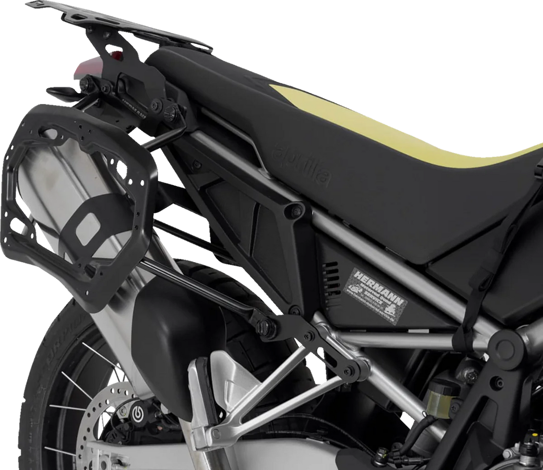SW-MOTECH SysBag Side Bag System - Black - Aprilia Tuareg 660 '22-'24 BC.SYS.13.849.21000B - Back View