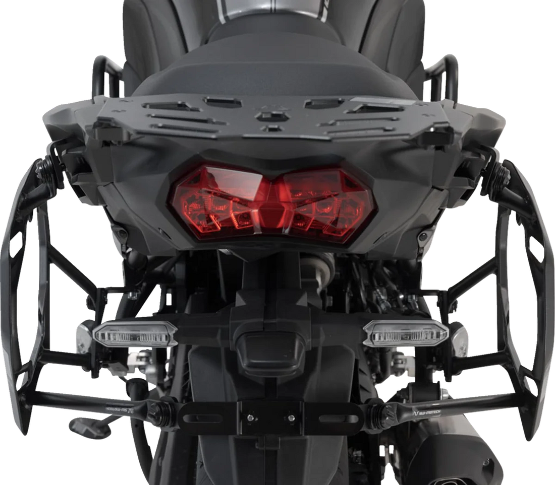 SW-MOTECH SysBag Side Bag System - Black - Kawasaki Versys 1000 '18-'23 BC.SYS.08.922.21000B - Back View