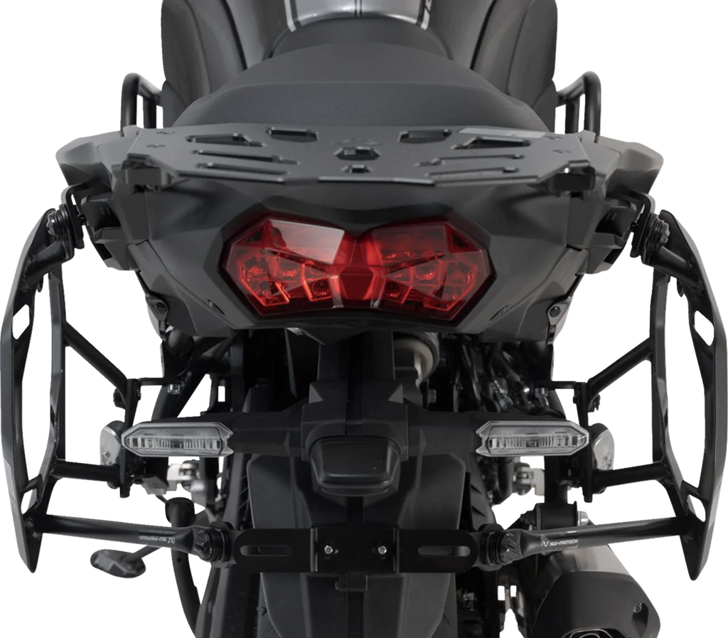 SW-MOTECH SysBag Side Bag System - Black - Kawasaki Versys 1000 '18-'23 BC.SYS.08.922.21000B - Back View