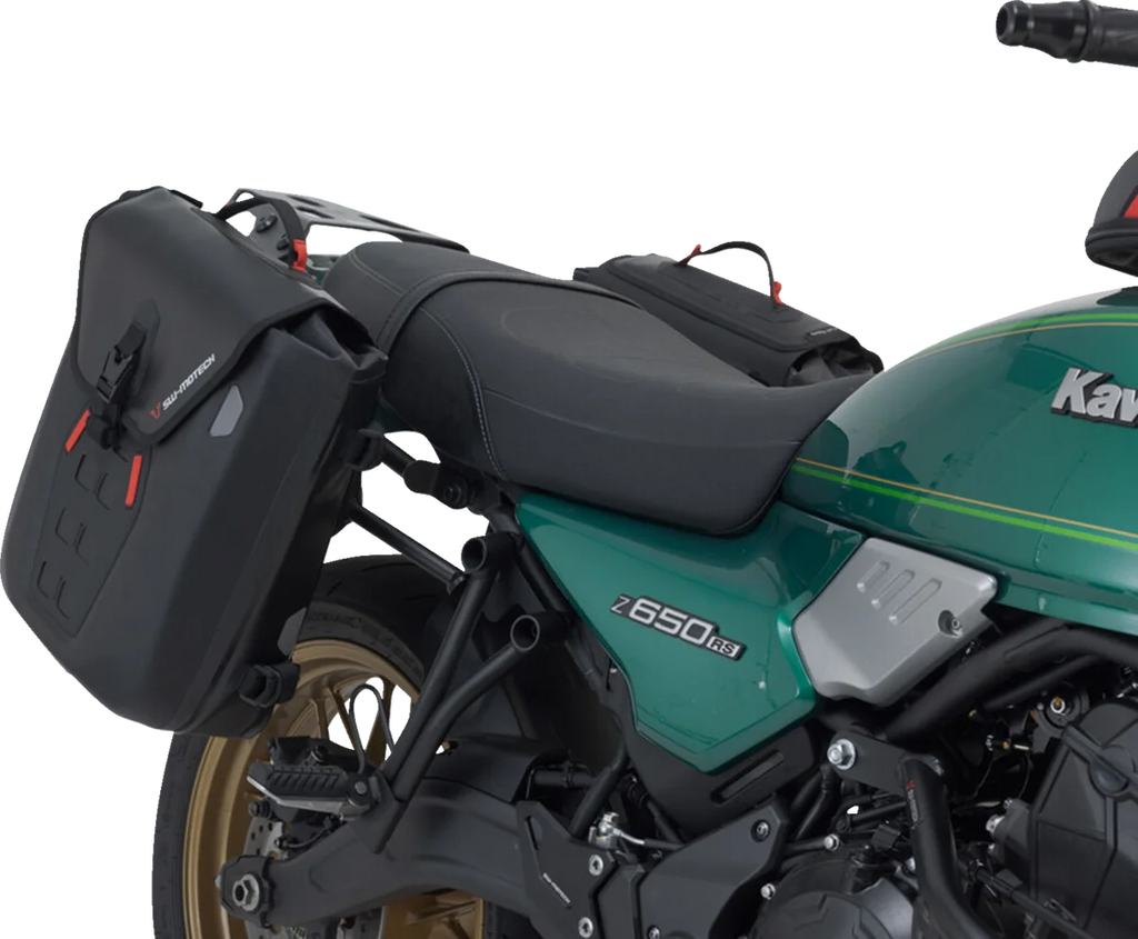 SW-MOTECH SysBag Side Bag System - Black - Kawasaki Z650RS '22-'24 BC.SYS.08.993.31001B - Installation View