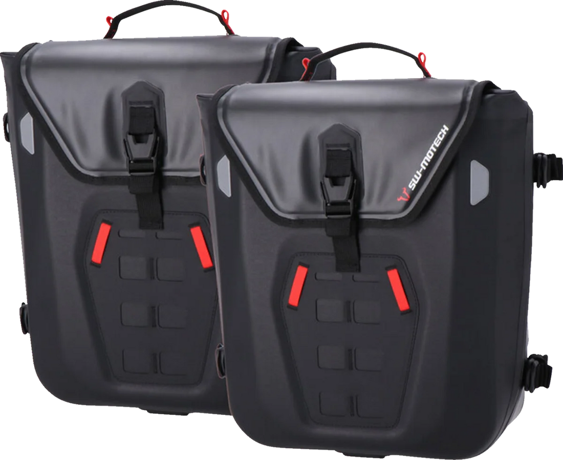 SW-MOTECH SysBag Side Bag System - Black - Suzuki V-Strom 650 '16-'24 BC.SYS.05.876.31000B - Back View
