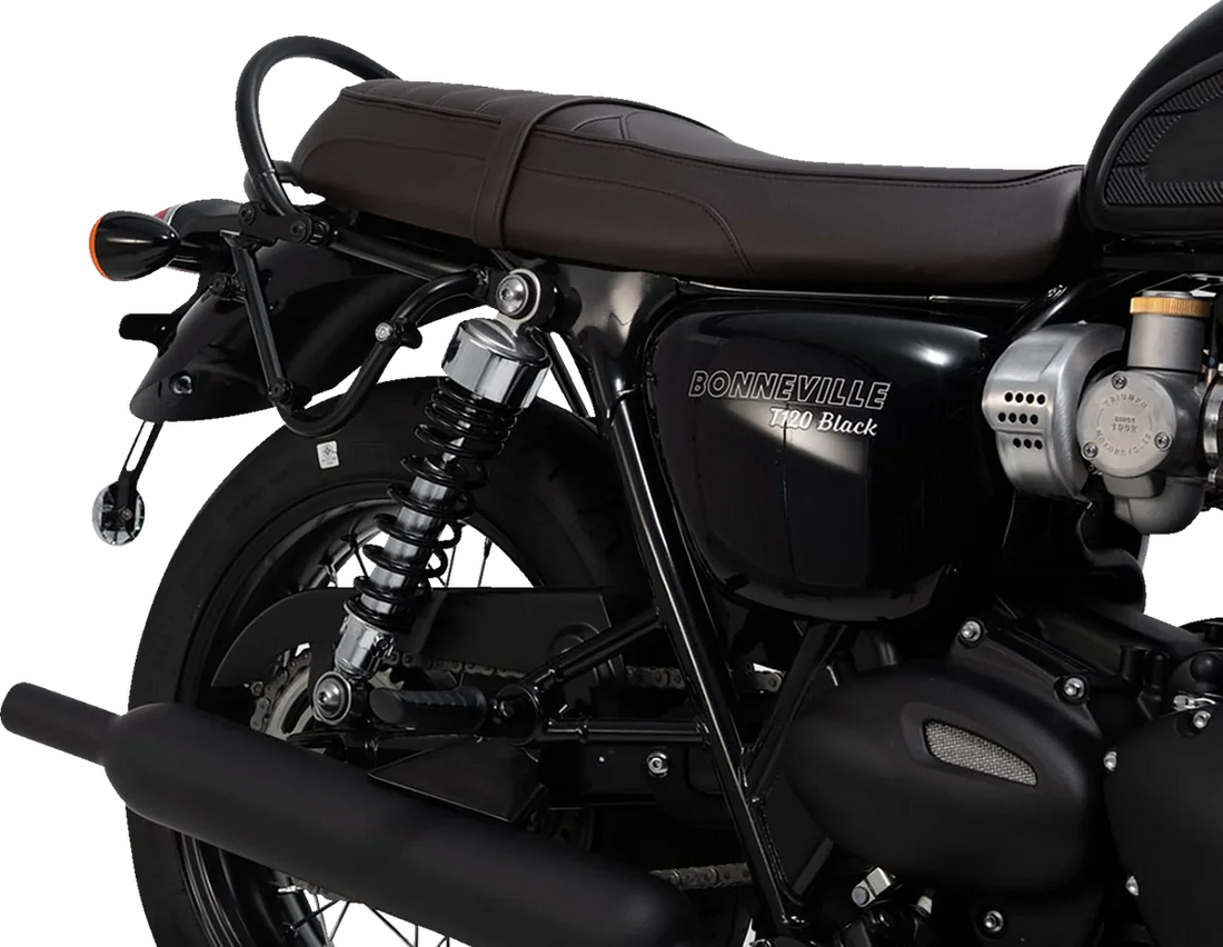 SW-MOTECH SysBag Side Bag System - Black - Triumph T100/T120 '16-'24 BC.SYS.11.743.31000B - Installation View