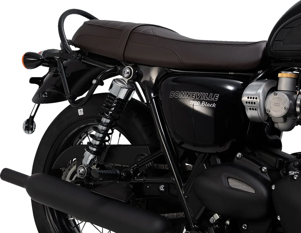 SW-MOTECH SysBag Side Bag System - Black - Triumph T100/T120 '16-'24 BC.SYS.11.743.31000B - Installation View