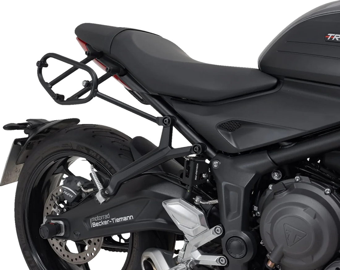 SW-MOTECH SysBag Side Bag System - Black - Triumph Trident 660 '21-'24 BC.SYS.11.842.31000B - Back View