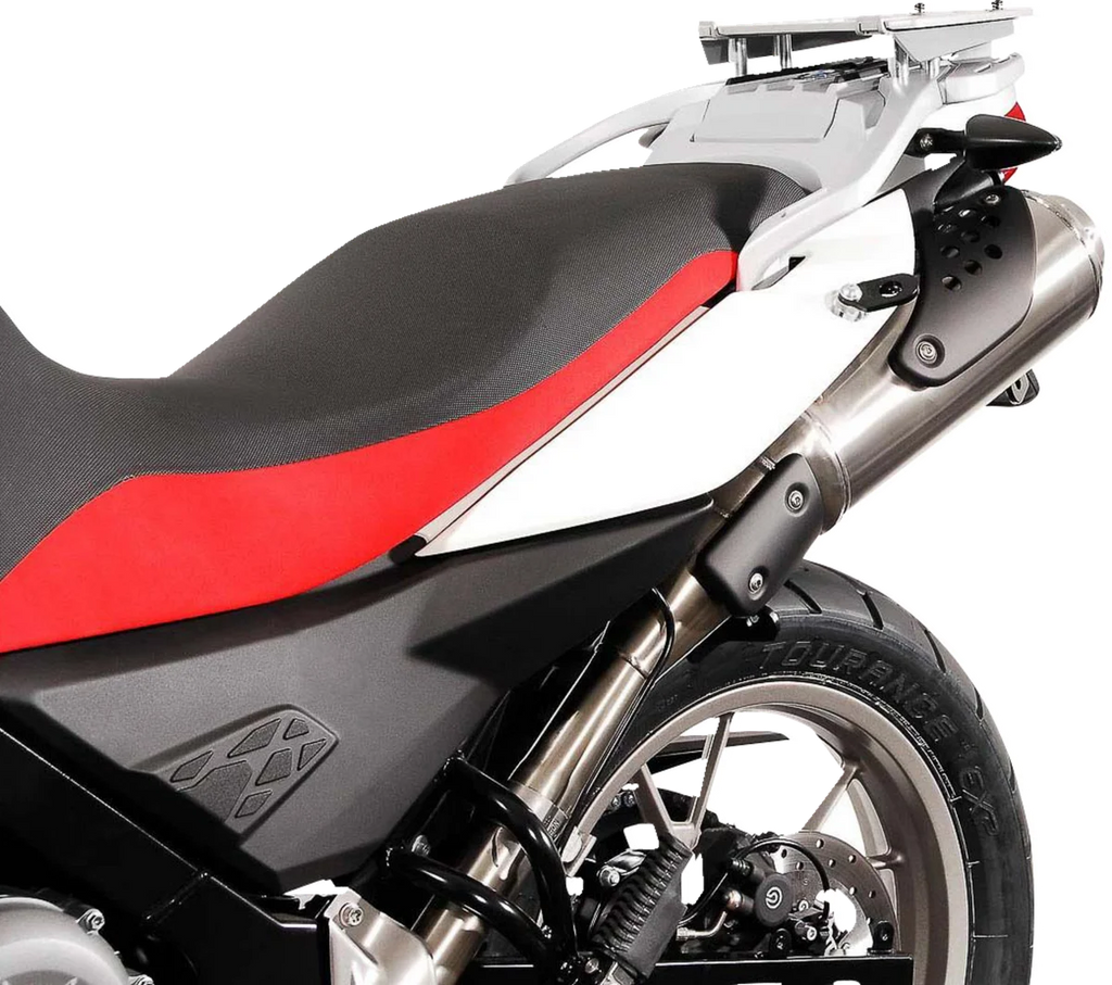 SW-MOTECH TRAX ADV Aluminum Case System - Black - BMW F 650 GS/G 650 GS '99-'15 KFT.07.094.70100/B - Back View
