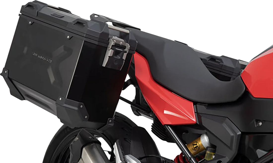 SW-MOTECH TRAX ADV Aluminum Case System - Black - BMW F 900 '20-'24 KFT.07.949.70100/B - Side View