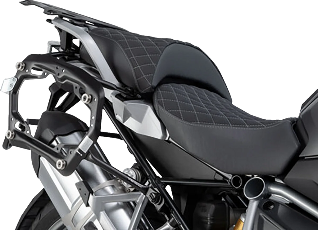 SW-MOTECH TRAX ADV Aluminum Case System - Black - BMW R 1200/1250 GS '12-'24 KFT.07.664.70001/B - Back View