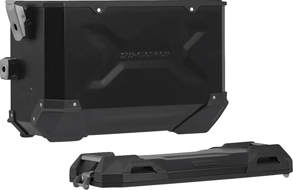 SW-MOTECH TRAX ADV Aluminum Case System - Black - BMW R 1200/1250 R '14-'24 KFT.07.573.70000/B - Back View