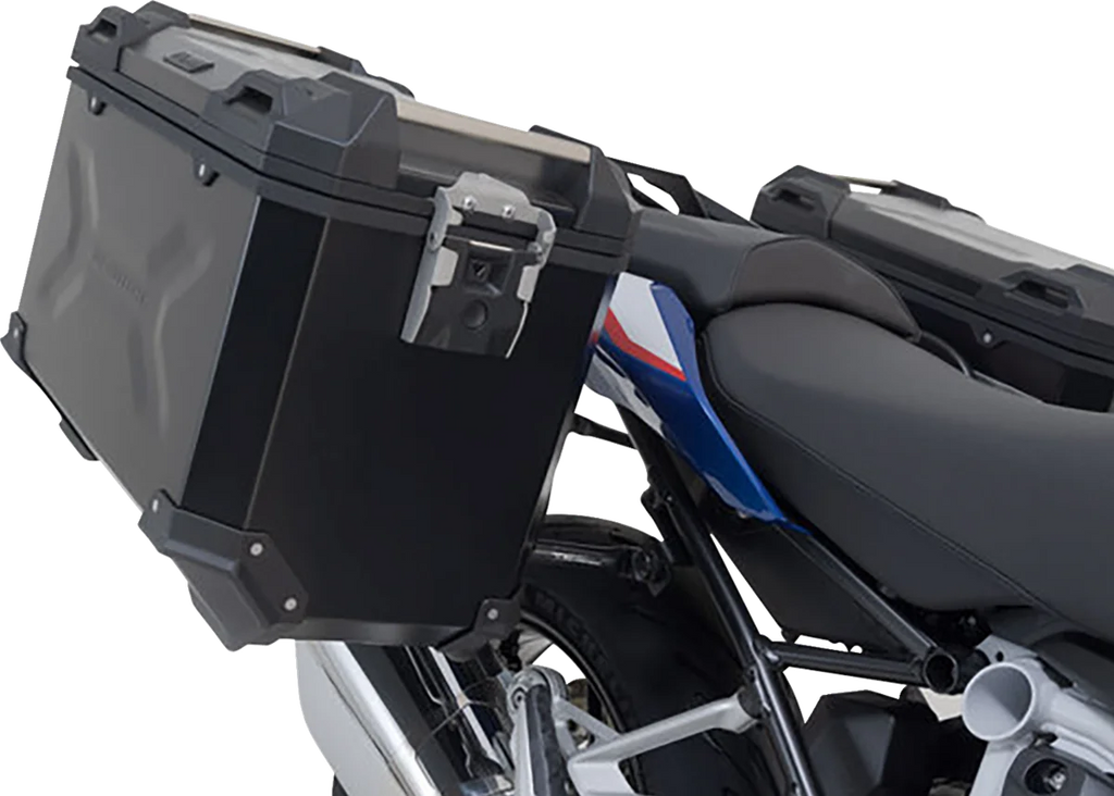 SW-MOTECH TRAX ADV Aluminum Case System - Black - BMW R 1200/1250 R '14-'24 KFT.07.573.70100/B - Side View