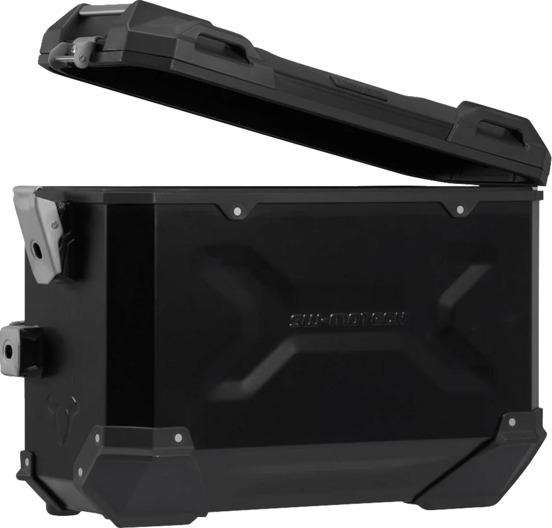SW-MOTECH TRAX ADV Aluminum Case System - Black - BMW R 1300 GS '24 KFT.07.975.70000/B - Back View