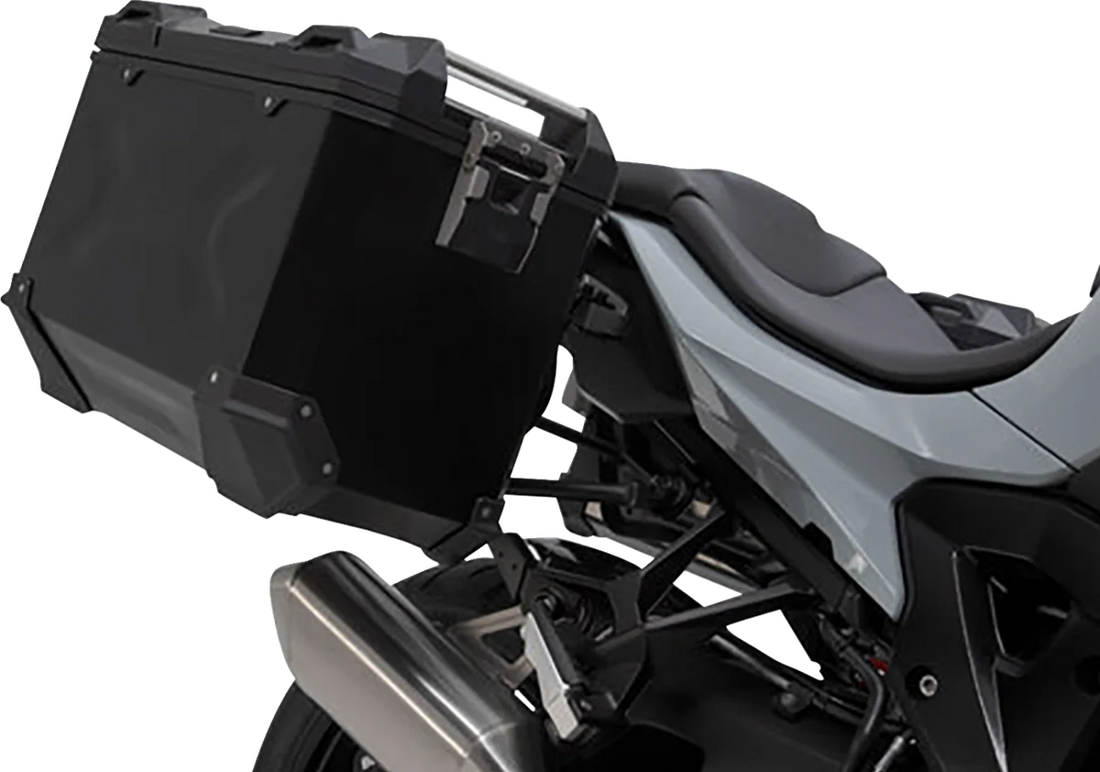 SW-MOTECH TRAX ADV Aluminum Case System - Black - BMW S 1000 XR '19-'24 KFT.07.954.70101/B - Side View