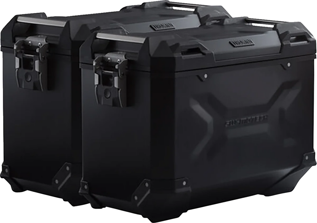 SW-MOTECH TRAX ADV Aluminum Case System - Black - Ducati Multistrada 950/1200/1260/V2 '15-'24 KFT.22.114.70102/B - Side View