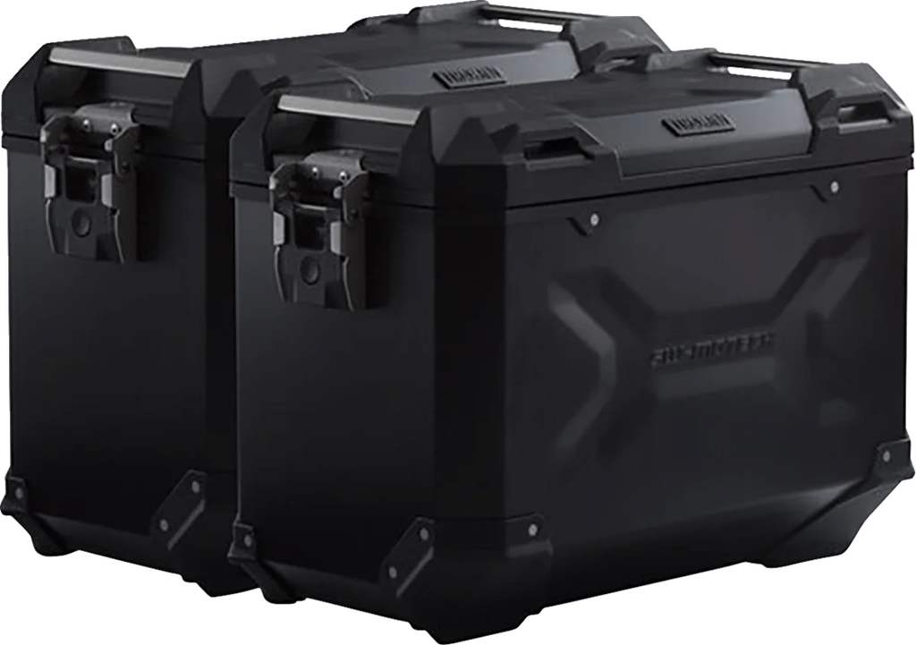SW-MOTECH TRAX ADV Aluminum Case System - Black - Ducati Multistrada 950/1200/1260/V2 '15-'24 KFT.22.114.70102/B - Side View