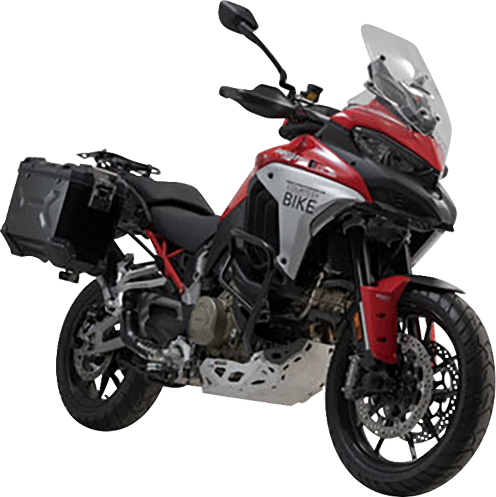 SW-MOTECH TRAX ADV Aluminum Case System - Black - Ducati Multistrada V4 '21-'24 KFT.22.822.70200/B - Main Product View