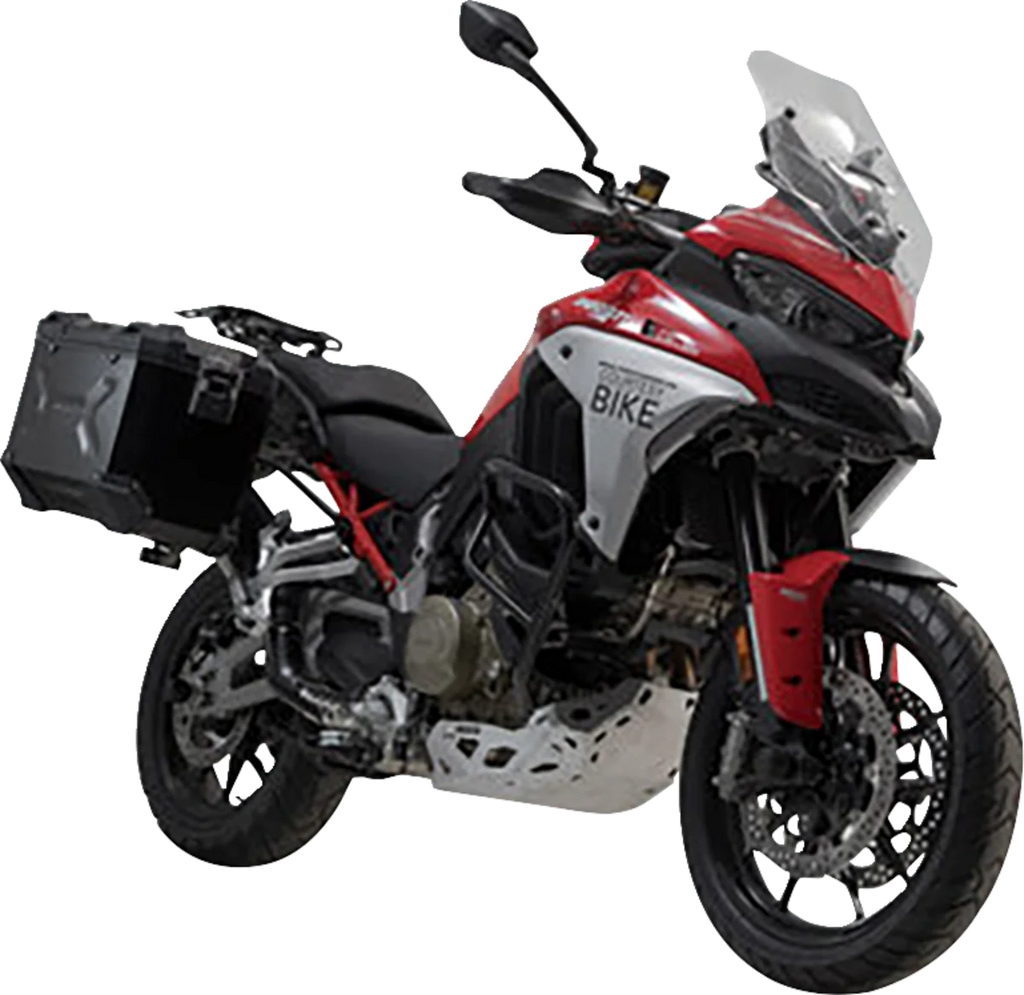 SW-MOTECH TRAX ADV Aluminum Case System - Black - Ducati Multistrada V4 '21-'24 KFT.22.822.70300/B - Main Product View
