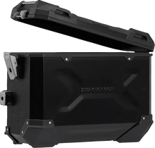 Load image into Gallery viewer, SW-MOTECH TRAX ADV Aluminum Case System - Black - Ducati Multistrada V4 '21-'24 KFT.22.822.70300/B - Back View
