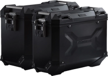 Load image into Gallery viewer, SW-MOTECH TRAX ADV Aluminum Case System - Black - Honda Africa Twin '16-'17 KFT.01.622.70001/B - Main Product View