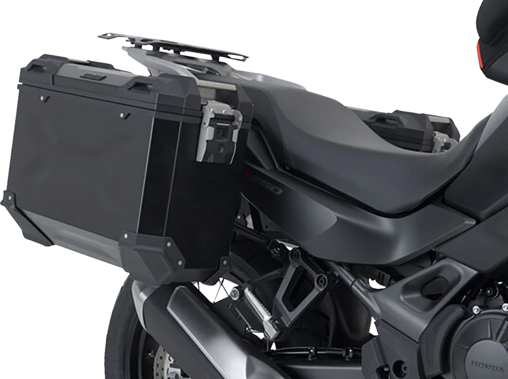 SW-MOTECH TRAX ADV Aluminum Case System - Black - Honda XL750R Transalp '24 KFT.01.070.70000/B - Side View
