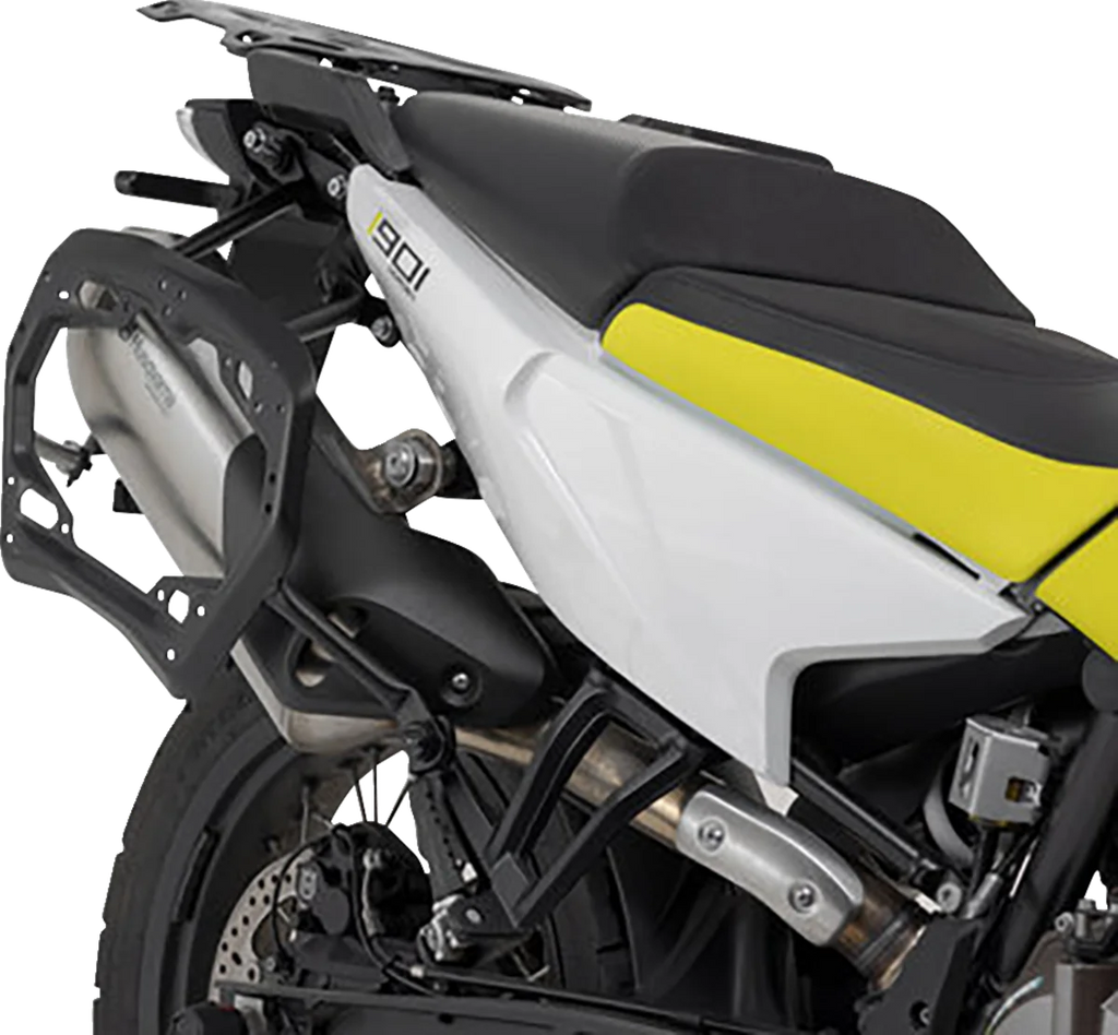 SW-MOTECH TRAX ADV Aluminum Case System - Black - Husqvarna Norden 901 '22-24 KFT.03.992.70000/B - Side View