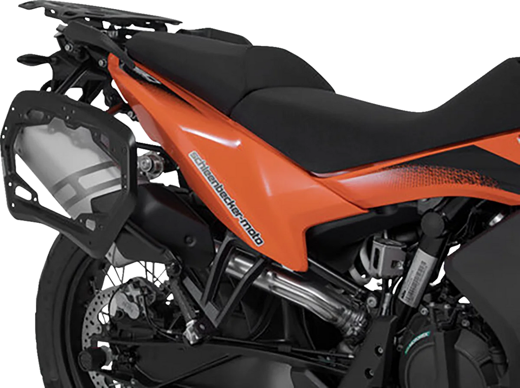 SW-MOTECH TRAX ADV Aluminum Case System - Black - KTM Adventure 790/890/SMT 890 '19-'24 KFT.04.521.70001/B - Back View