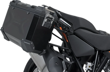 Load image into Gallery viewer, SW-MOTECH TRAX ADV Aluminum Case System - Black - KTM Super Adventure 1290 R/S '21-'24 KFT.04.835.70000/B - Back View