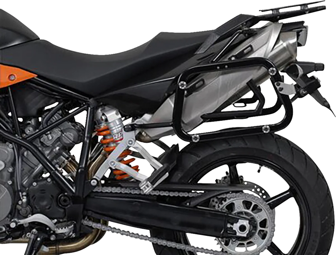 SW-MOTECH TRAX ADV Aluminum Case System - Black - KTM Super Moto 950/SMR/SMT 990 '05-'13 KFT.04.621.70100/B - Side View