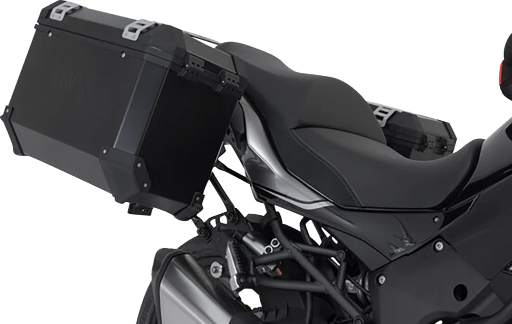 SW-MOTECH TRAX ADV Aluminum Case System - Black - Kawasaki Versys 1000 '18-'23 KFT.08.922.70001/B - Side View
