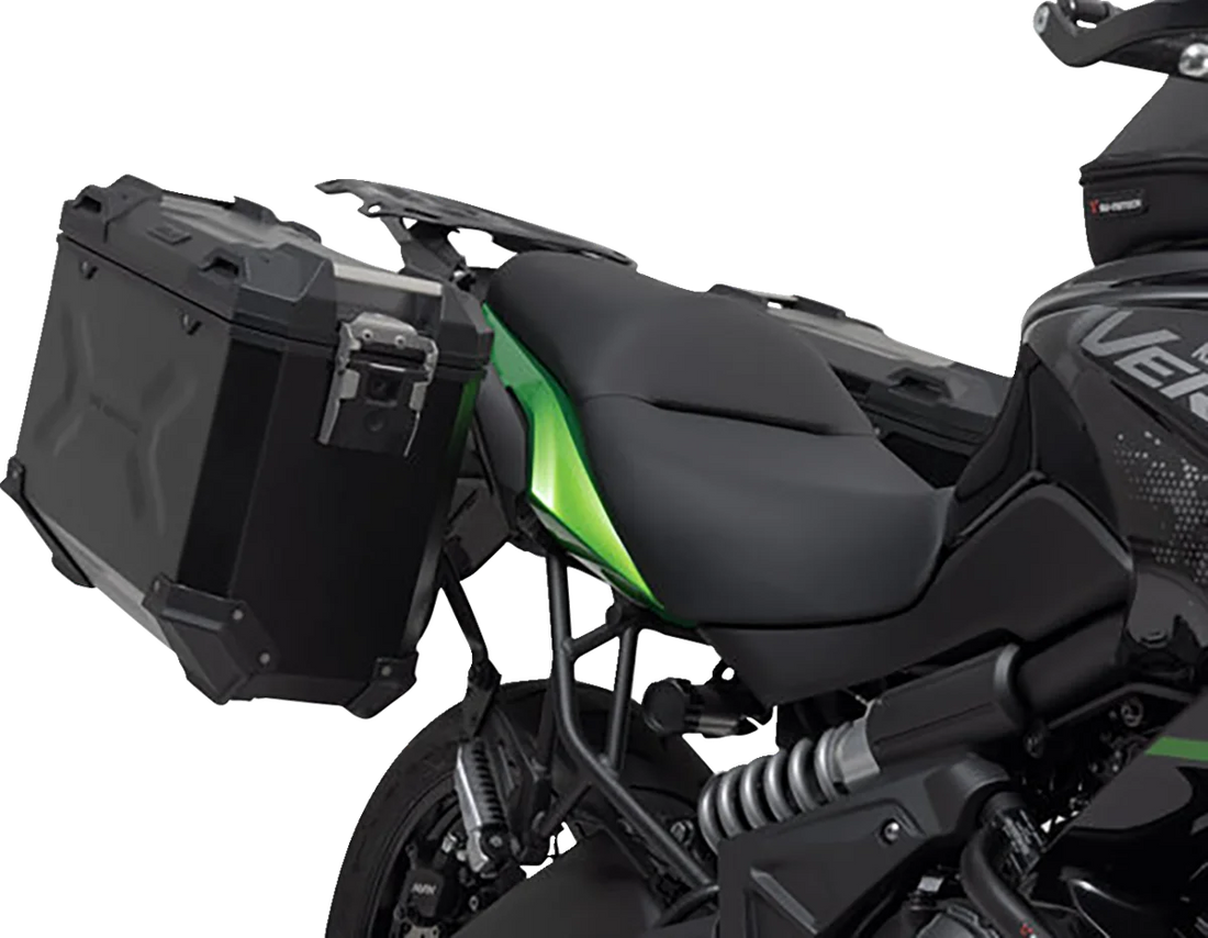 SW-MOTECH TRAX ADV Aluminum Case System - Black - Kawasaki Versys 650 '14-'22 KFT.08.518.70000/B - Side View