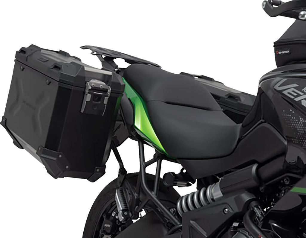 SW-MOTECH TRAX ADV Aluminum Case System - Black - Kawasaki Versys 650 '14-'22 KFT.08.518.70000/B - Side View