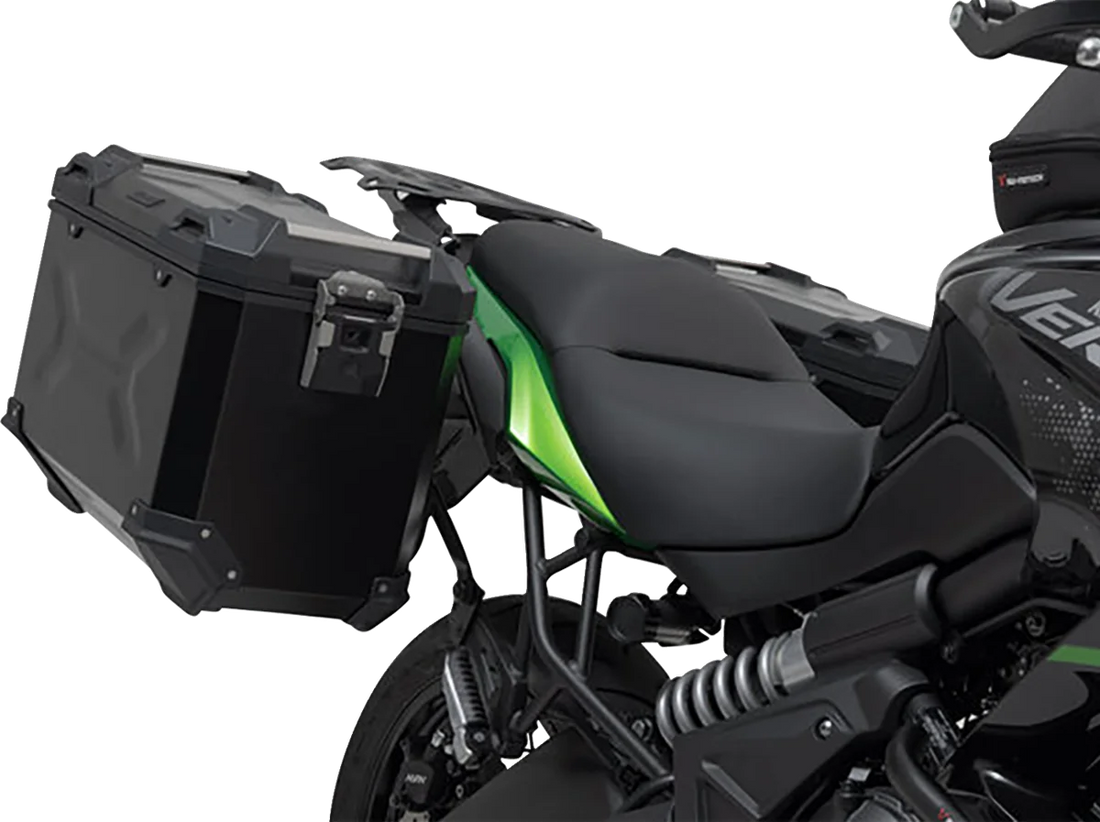 SW-MOTECH TRAX ADV Aluminum Case System - Black - Kawasaki Versys 650 '14-'24 KFT.08.518.70100/B - Side View