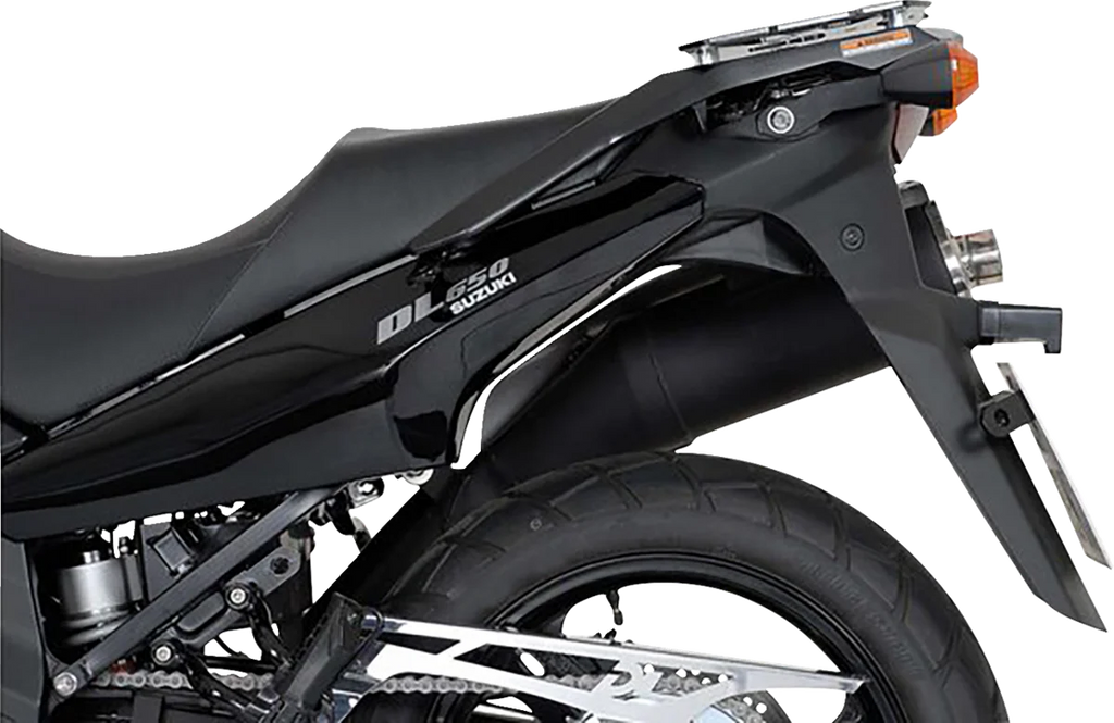SW-MOTECH TRAX ADV Aluminum Case System - Black - Suzuki V-Strom 650 '04-'10 KFT.05.294.70000/B - Side View