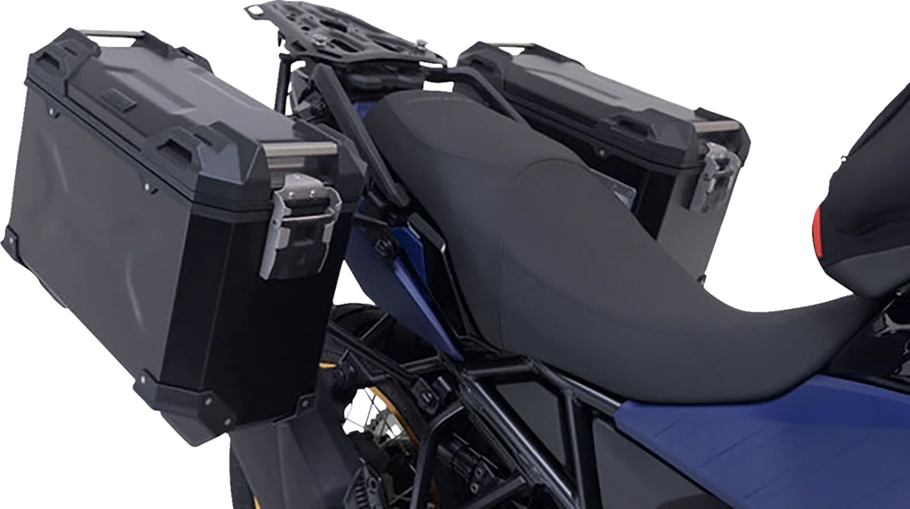 SW-MOTECH TRAX ADV Aluminum Case System - Black - Suzuki V-Strom 800 '23-'24 KFT.05.845.70000/B - Side View
