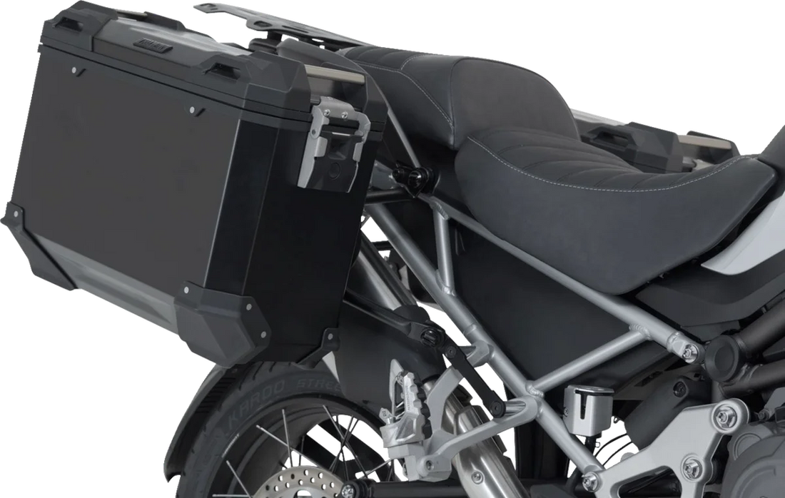 SW-MOTECH TRAX ADV Aluminum Case System - Black - Triumph Tiger 1200 '22-'24 KFT.11.905.70002/B - Side View