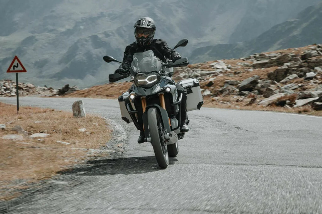 SW-MOTECH TRAX ADV Aluminum Case System - Black - Triumph Tiger 800 '10-'19 KFT.11.748.70001/B - Back View