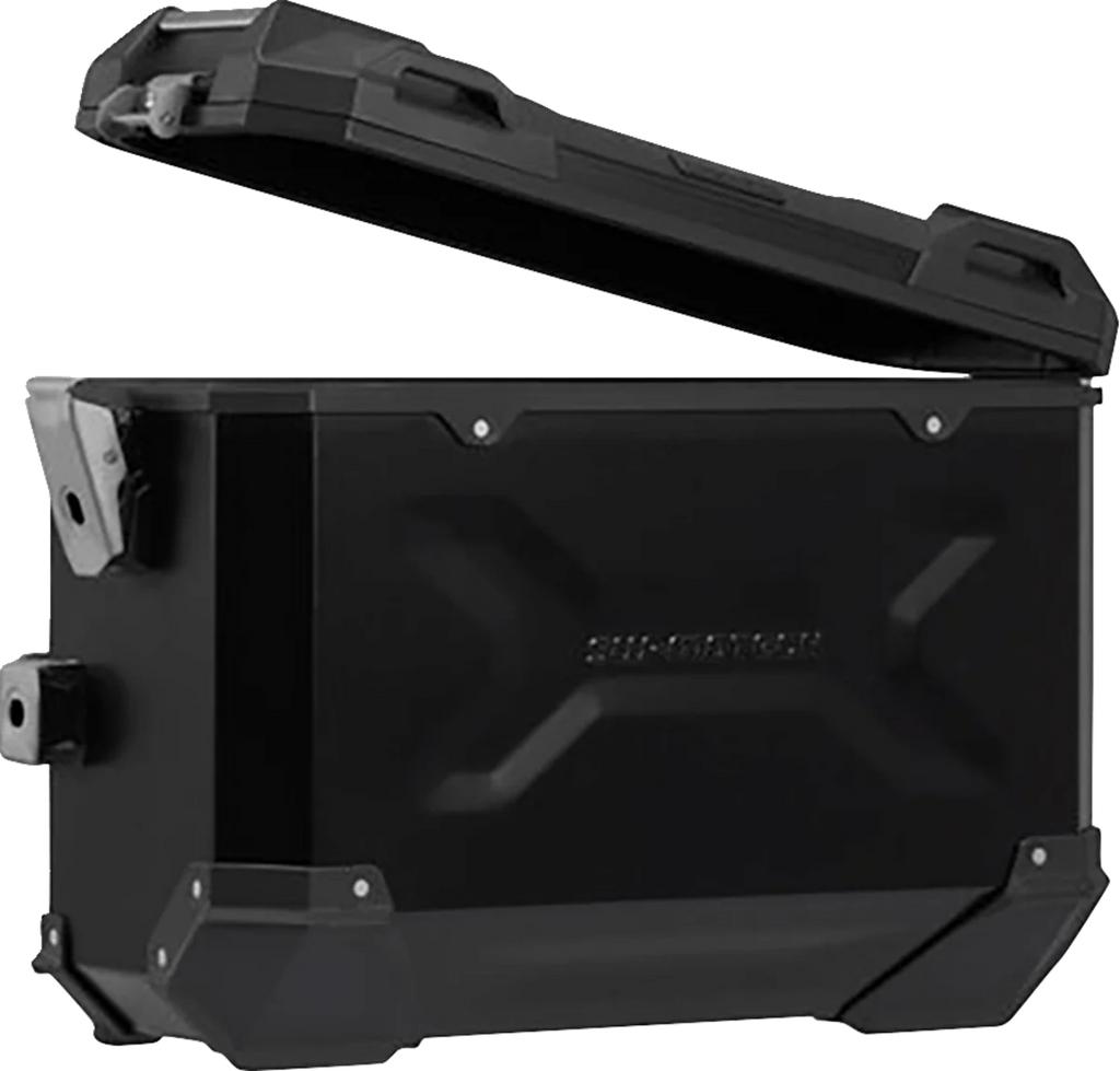 SW-MOTECH TRAX ADV Aluminum Case System - Black - Yamaha Super Tenere 1200 '12-'20 KFT.06.145.70001/B - Back View